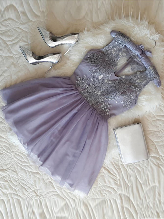 Fashionable Square Neck Sleeveless Short Homecoming Dress main image 0