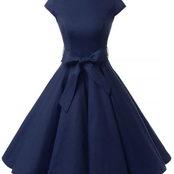 dark blue vintage dress