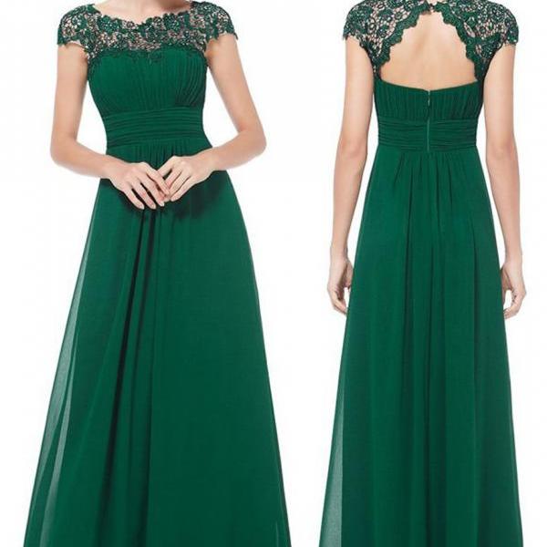 High Quality Olive Green Chiffon Floor Length Bridesmaid Dresses on Luulla